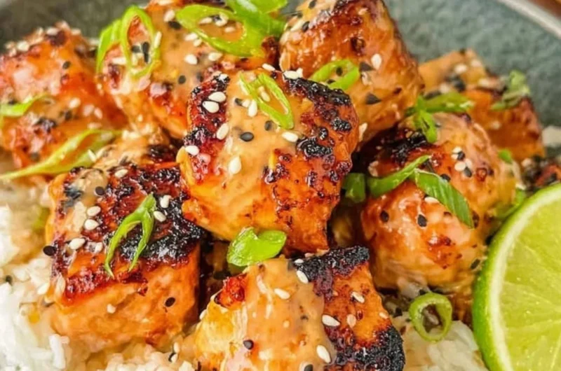 Bang Bang Salmon dish with vibrant colors and spices