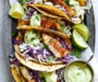 Blackened Fish Tacos with Avocado Cream Sauce