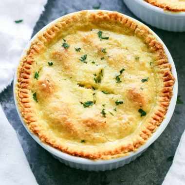 Cozy gluten and dairy-free chicken pot pie served in a rustic bowl
