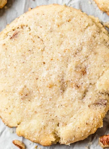 Cozy Pecan Sandies cookies on a plate, perfect for sharing and enjoying.