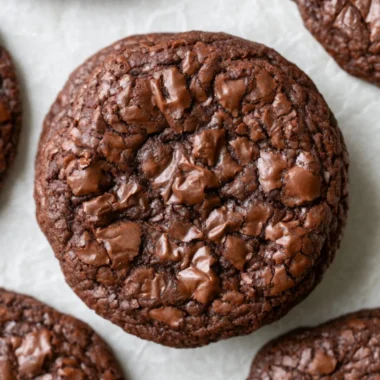 Deliciously baked easy brownie cookies on a cooling rack