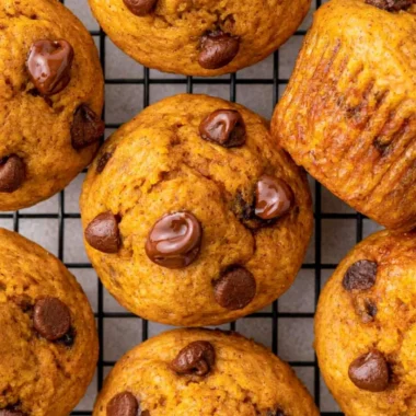 Delicious easy mini pumpkin muffins freshly baked and ready to enjoy