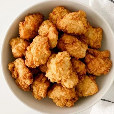 Plate of crispy gluten free nuggets inspired by Chick Fil A