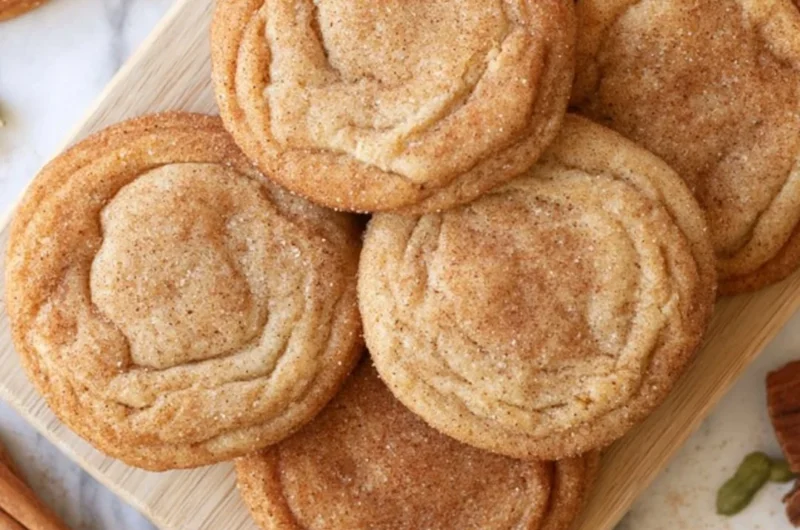 Delicious chai snickerdoodles cookies fresh out of the oven
