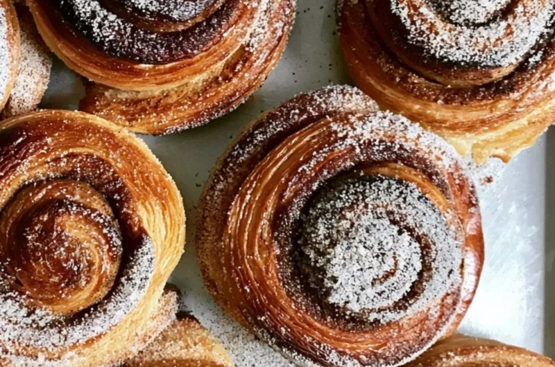 Freshly baked Cardamom Sugar Buns with a sprinkle of sugar.