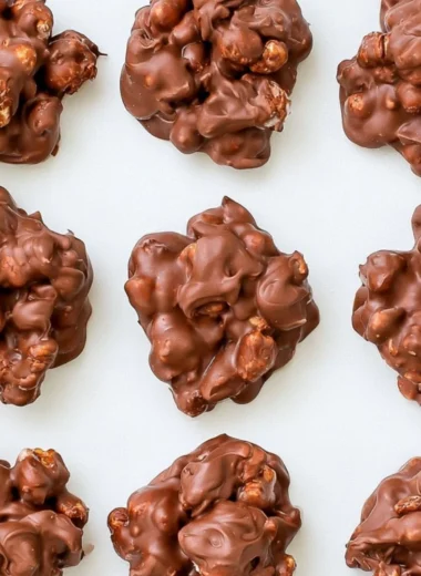 Delicious homemade Rocky Road Candy with chocolate, nuts, and marshmallows