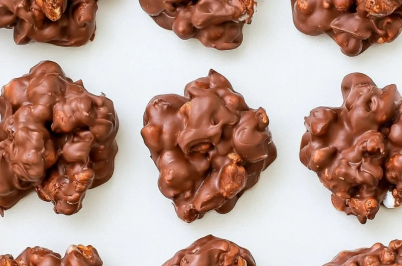 Delicious homemade Rocky Road Candy with chocolate, nuts, and marshmallows