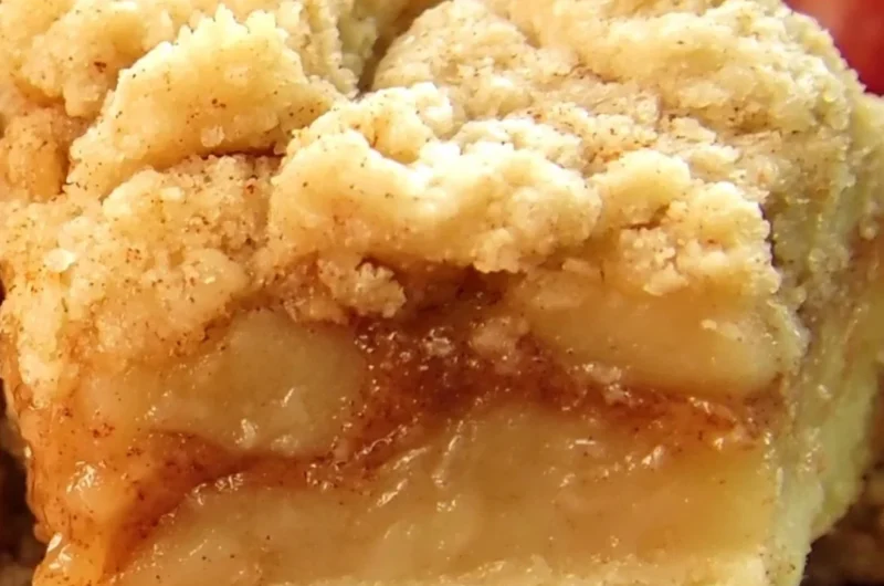 Delicious apple pie bars freshly baked and ready to serve