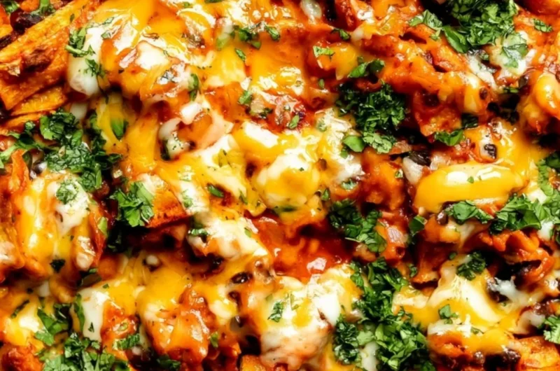 Butternut squash enchilada skillet with black beans and toppings