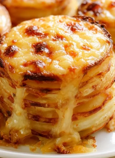 Potato slices and cheese muffins for Easter dinner recipes.