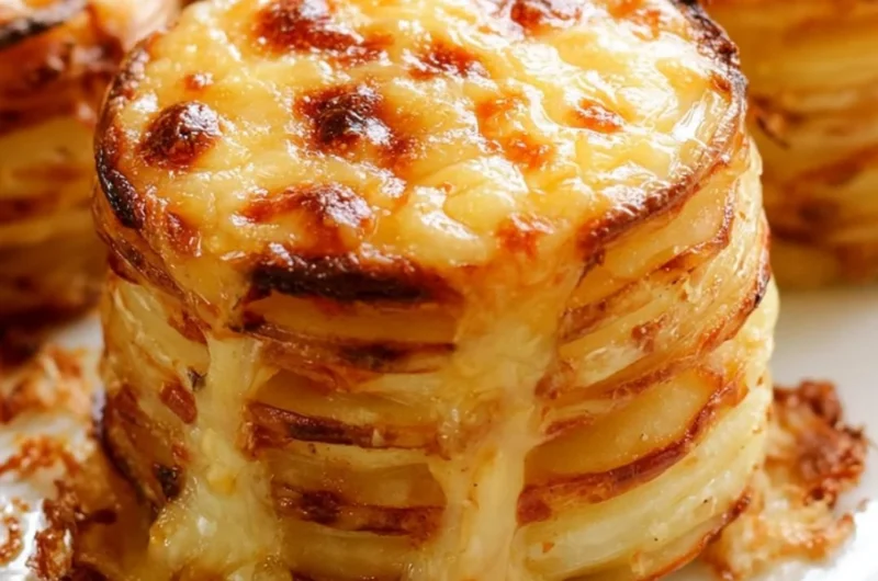 Potato slices and cheese muffins for Easter dinner recipes.