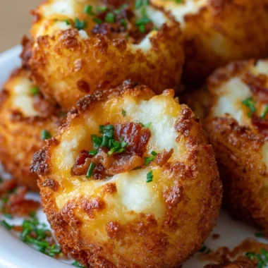Delicious loaded mashed potato bites with cheese and bacon