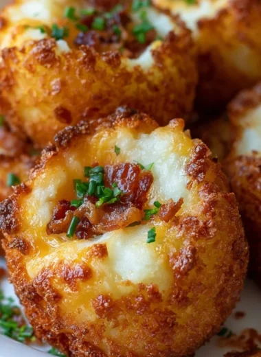 Delicious loaded mashed potato bites with cheese and bacon