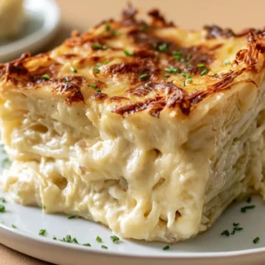 Deliciously creamy Potatoes Romanov served at a steakhouse