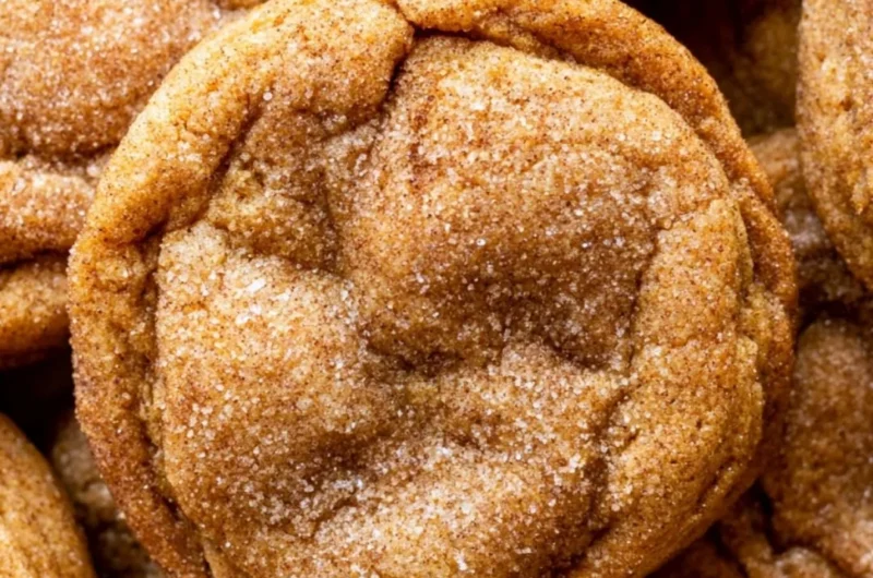 Chewy pumpkin snickerdoodle cookies with brown butter and fall spices
